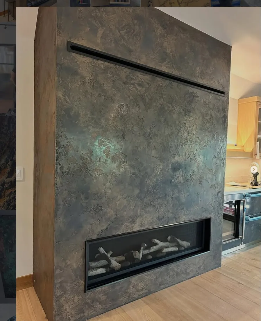 Hand-applied plaster feature by Rebel Venetian — Truckee & Tahoe (1)